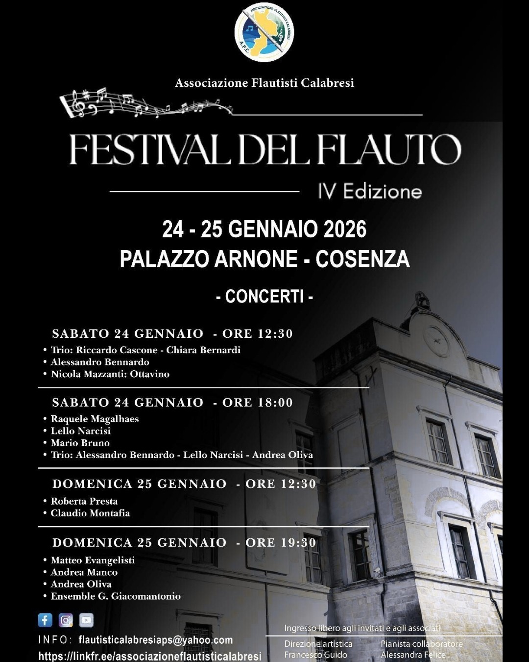 FESTIVAL DEL FLAUTO a Palazzo Arnone